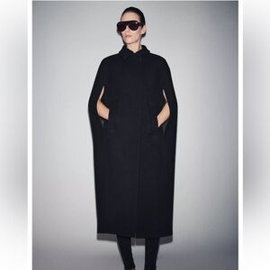 NWT SOLDOUT ZARA WOOL CAPE COAT LIMITED EDITION.